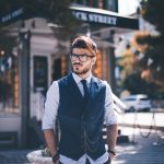 man looking sideways